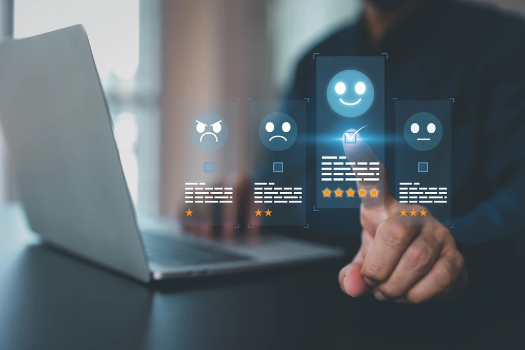 Customer services rating feedback satisfaction survey online business review questionnaire on technology data exchanges development for service mind, social media digital global marketing management