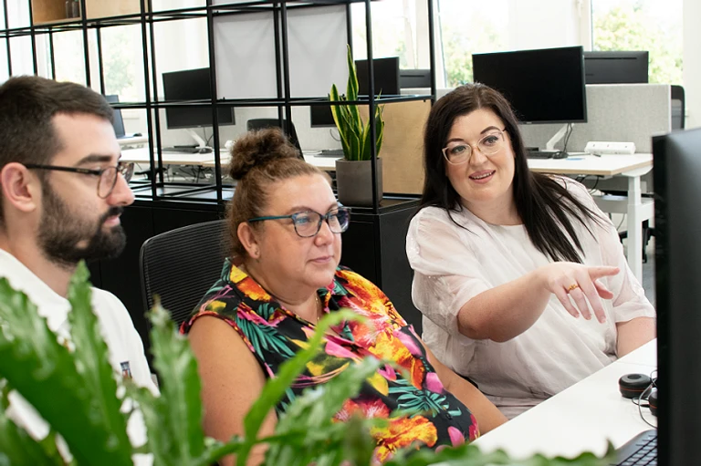 Lewis, Daniela and Christina from Grand Union's Customer Contact team