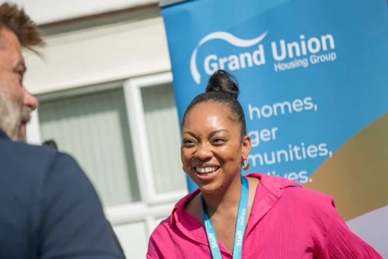 Natalie Blake, our Health and Housing Coordinator at an event in Clifton, Bedfordshire