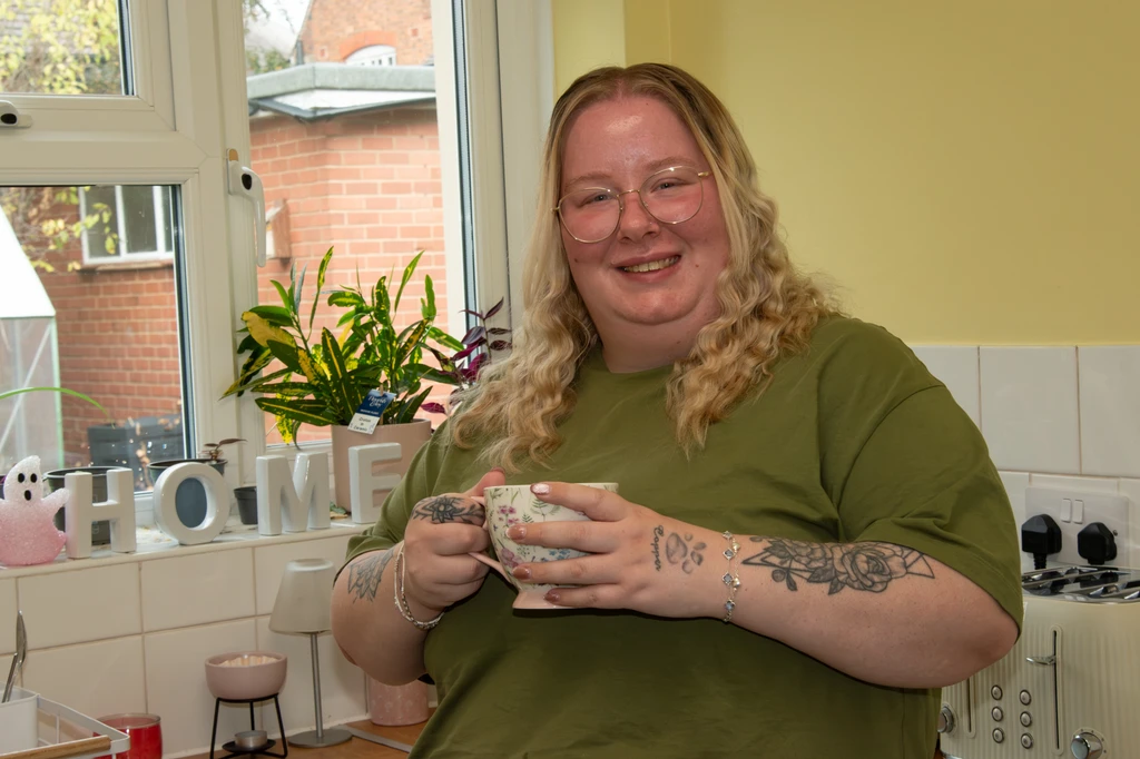 Lauren in her kitchen