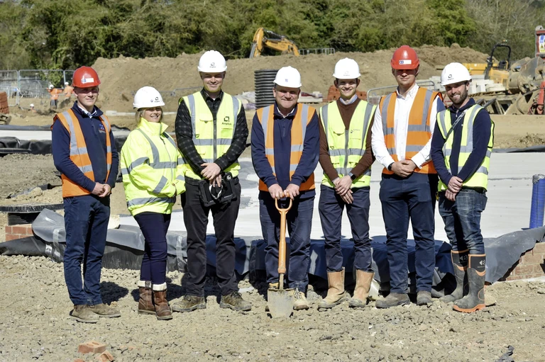 Amplius staff and partners at Gosmore Lane, Elm