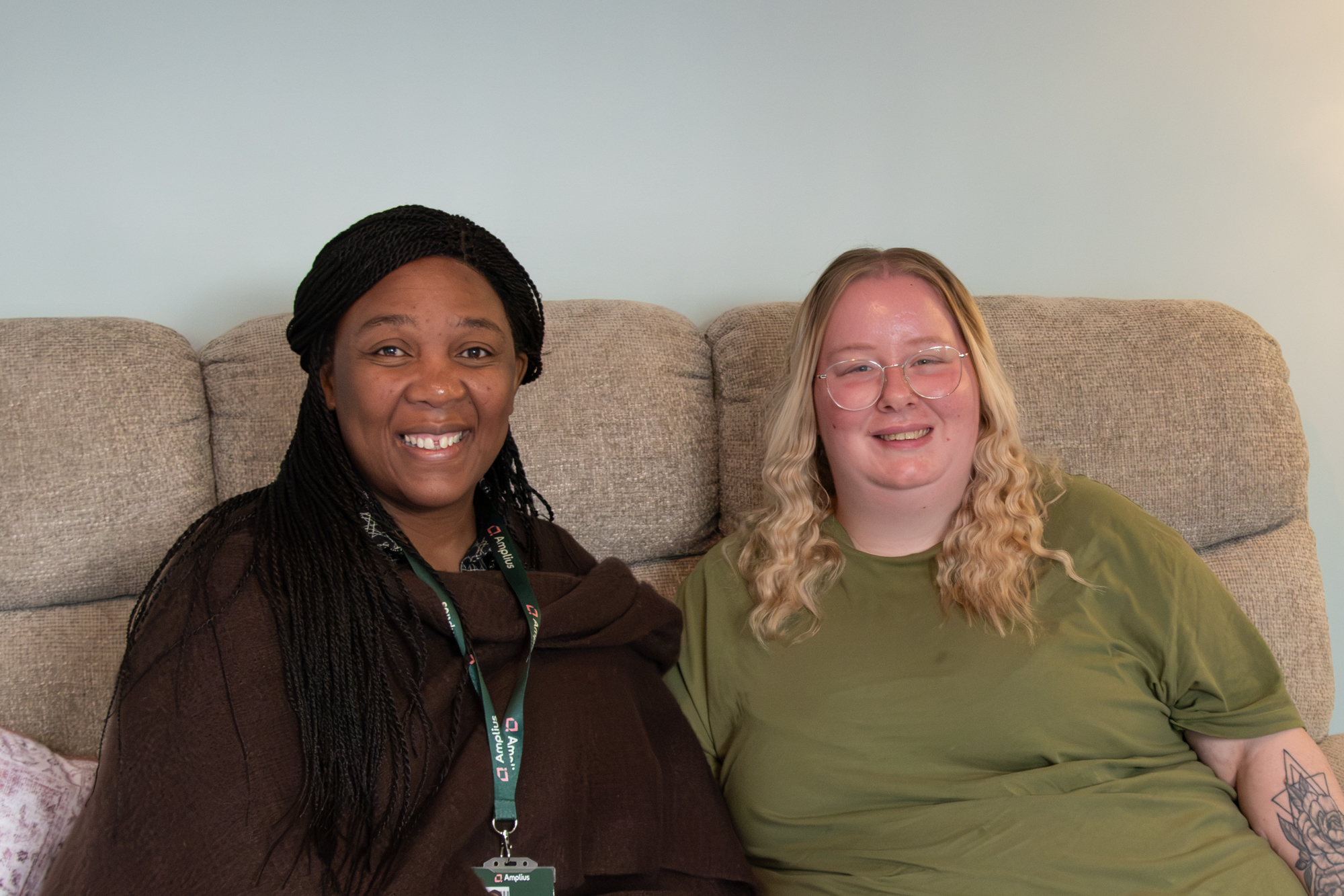 Patience, Supported Housing Officer, with Lauren